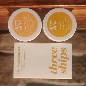 Three Ships Lip Treatment Kit Vanilla & Buttercream Hydrate &  Exfoliate "New"